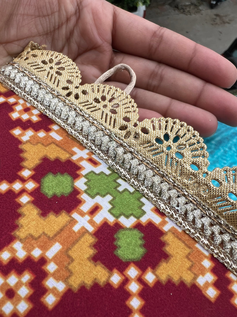 IBHI's AMBAJI TORAN: Classic Pink & Orange Navratna Patola
