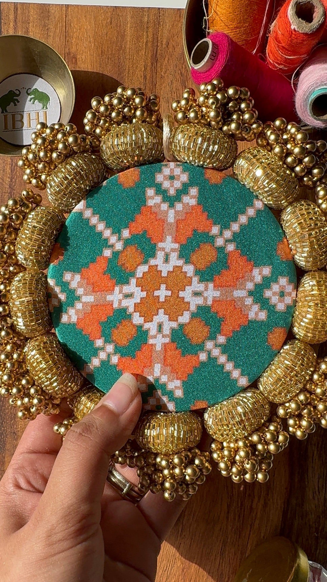 Green Kanchan Jaal Platter