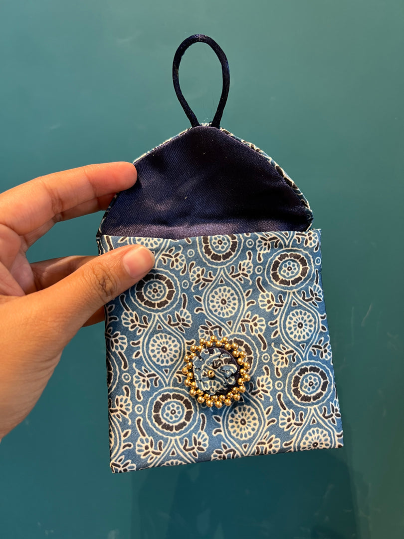 ADD ON: Maroon Navratna Patola Mini Pouch