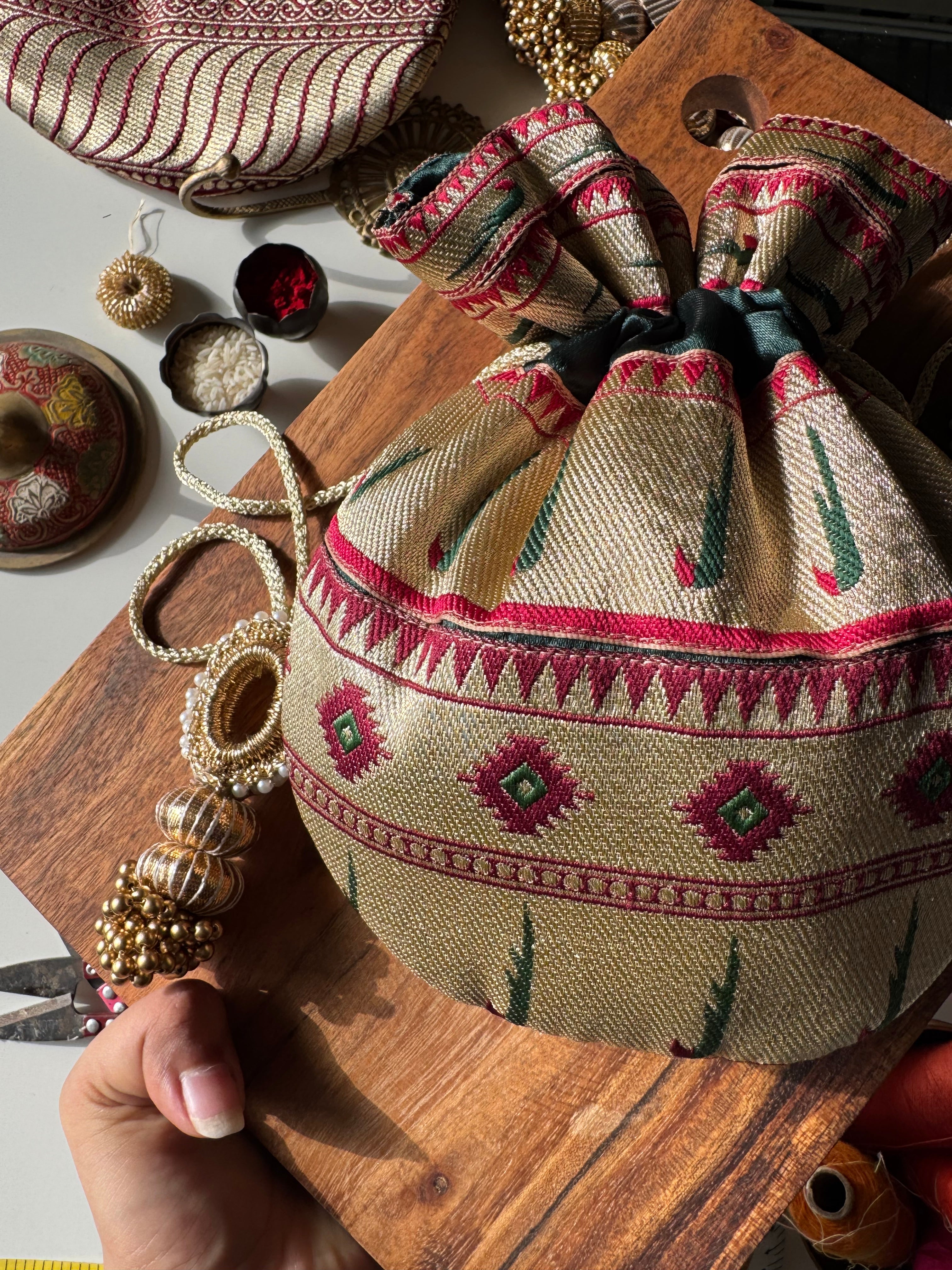 Shahi Kumkum Potli Bag