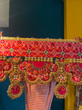 IBHI's AMBAJI TORAN: Classic Pink & Orange Navratna Patola