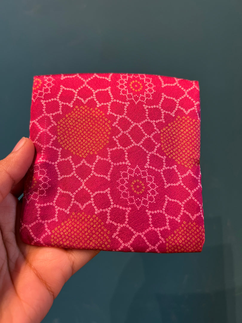 ADD ON: Maroon Navratna Patola Mini Pouch