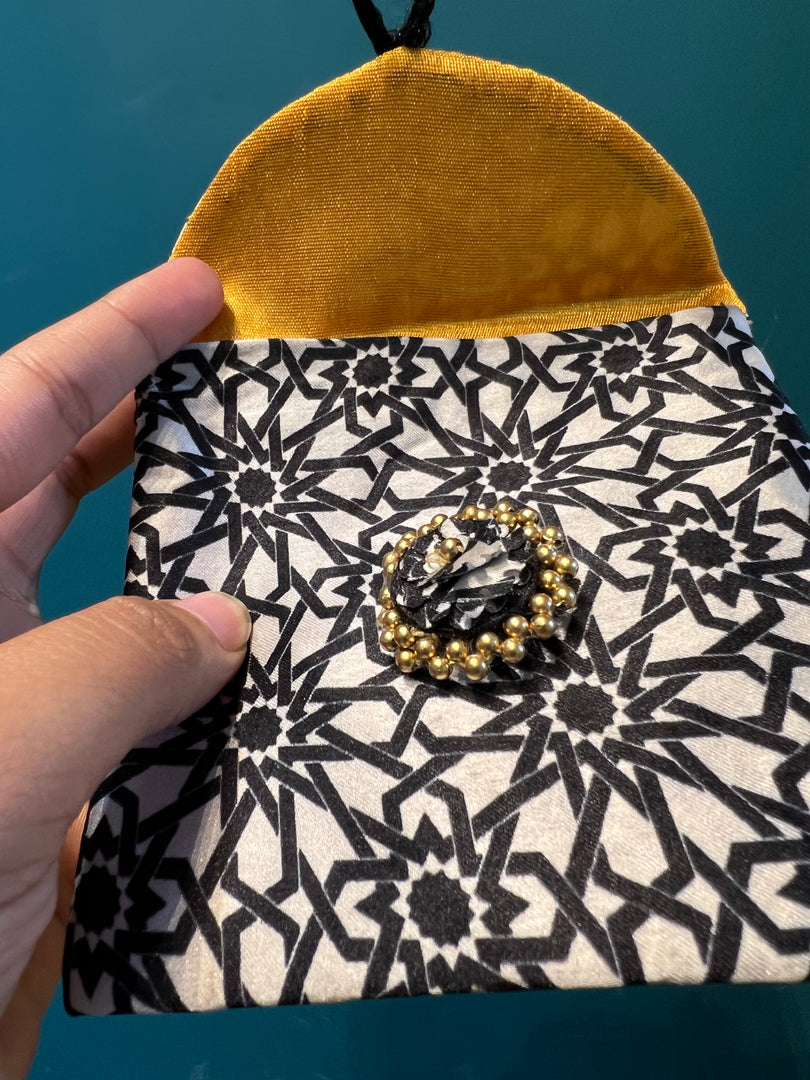 ADD ON: Maroon Navratna Patola Mini Pouch