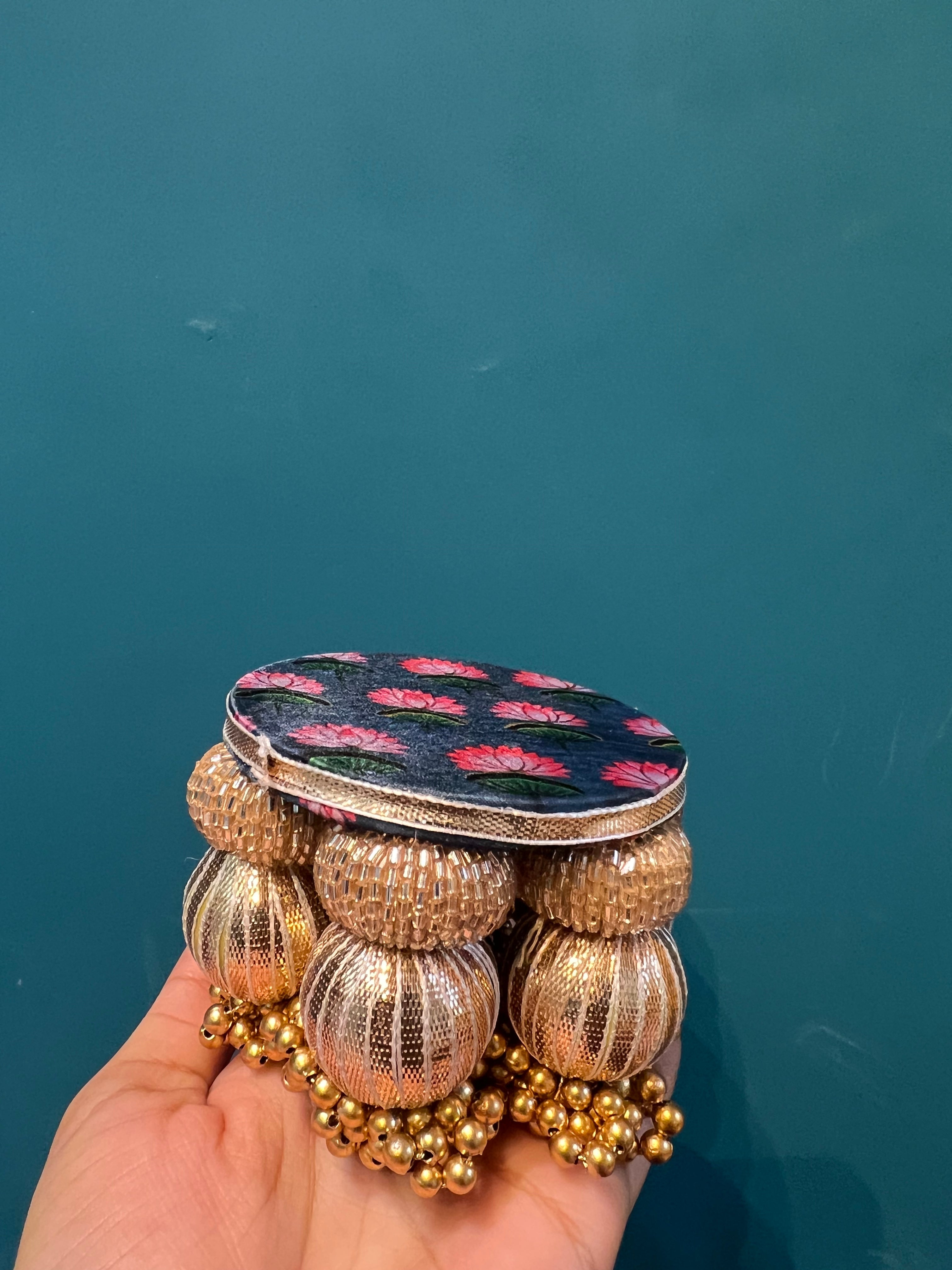 Miniest of the MINI Dangler Platter: 3 inches in Idiosyncratic Divine Pichwai