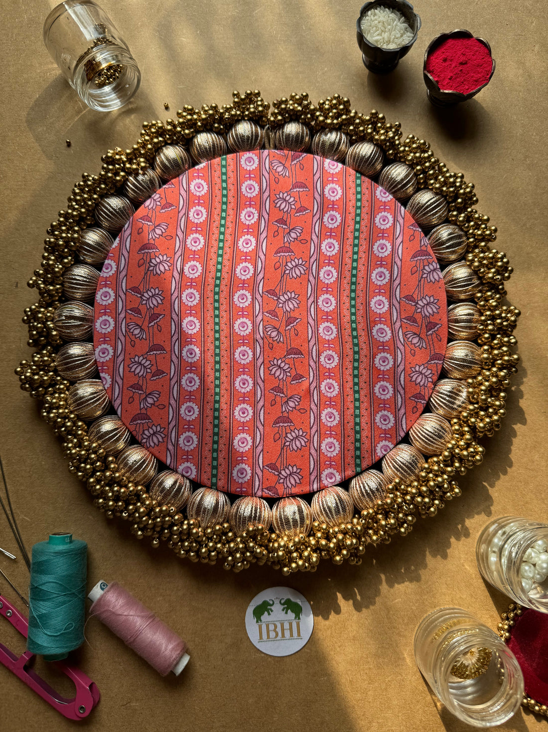 Shrinathji Platter: Inflorescence Divine Pichwai