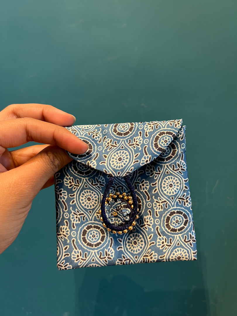 ADD ON: Maroon Navratna Patola Mini Pouch