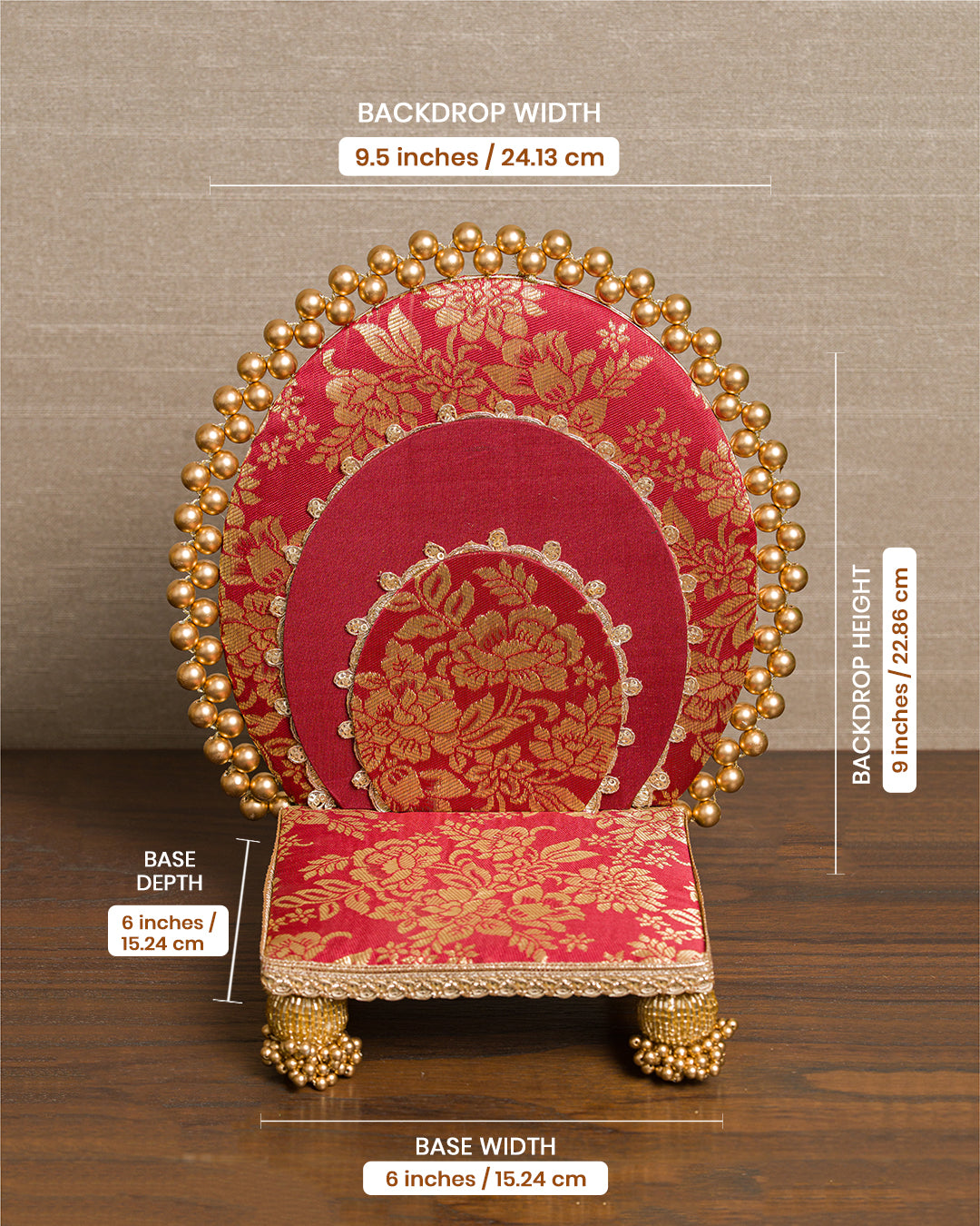 Gulab Detachable 1 Feet Idol Sinhasan | Classic