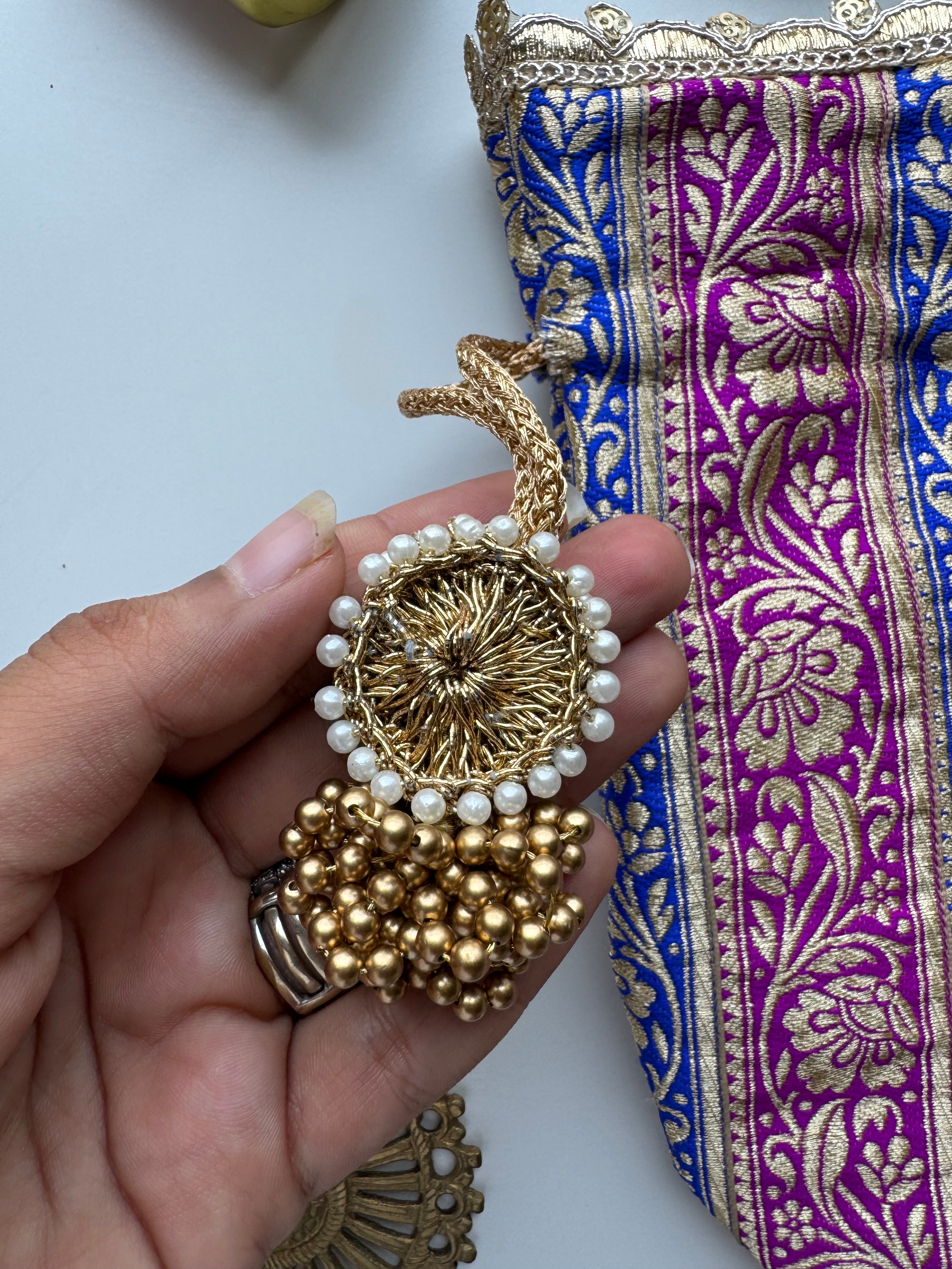 Neel Jamun Potli Bag