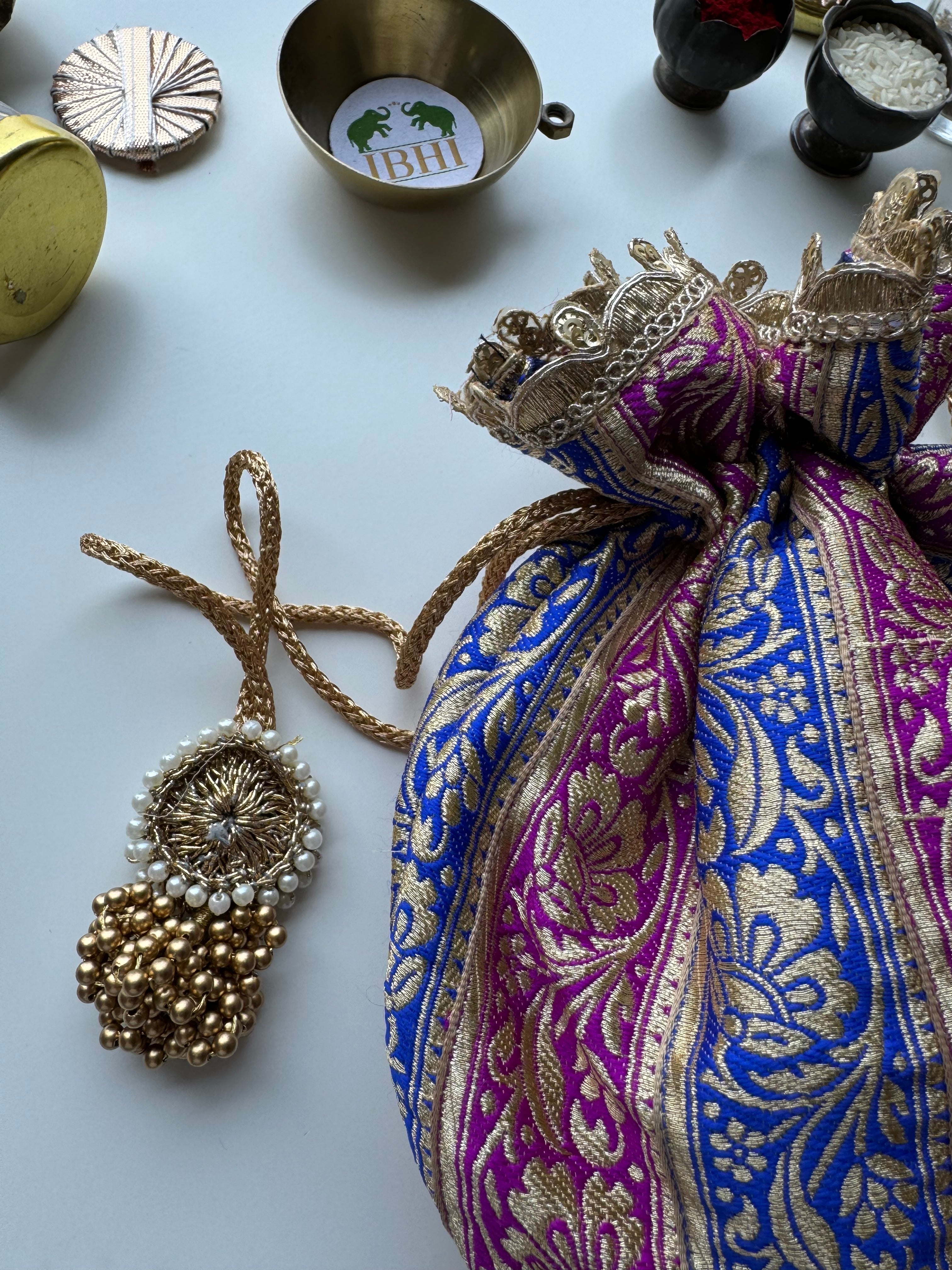 Neel Jamun Potli Bag