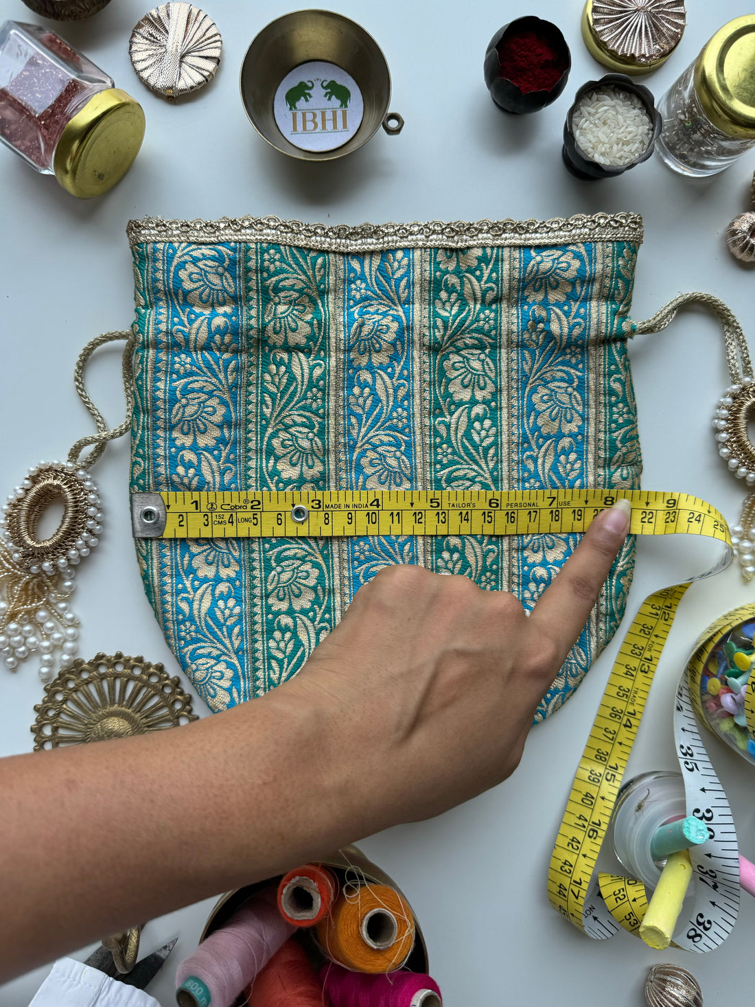 Aasmani Morpankhi Potli Bag