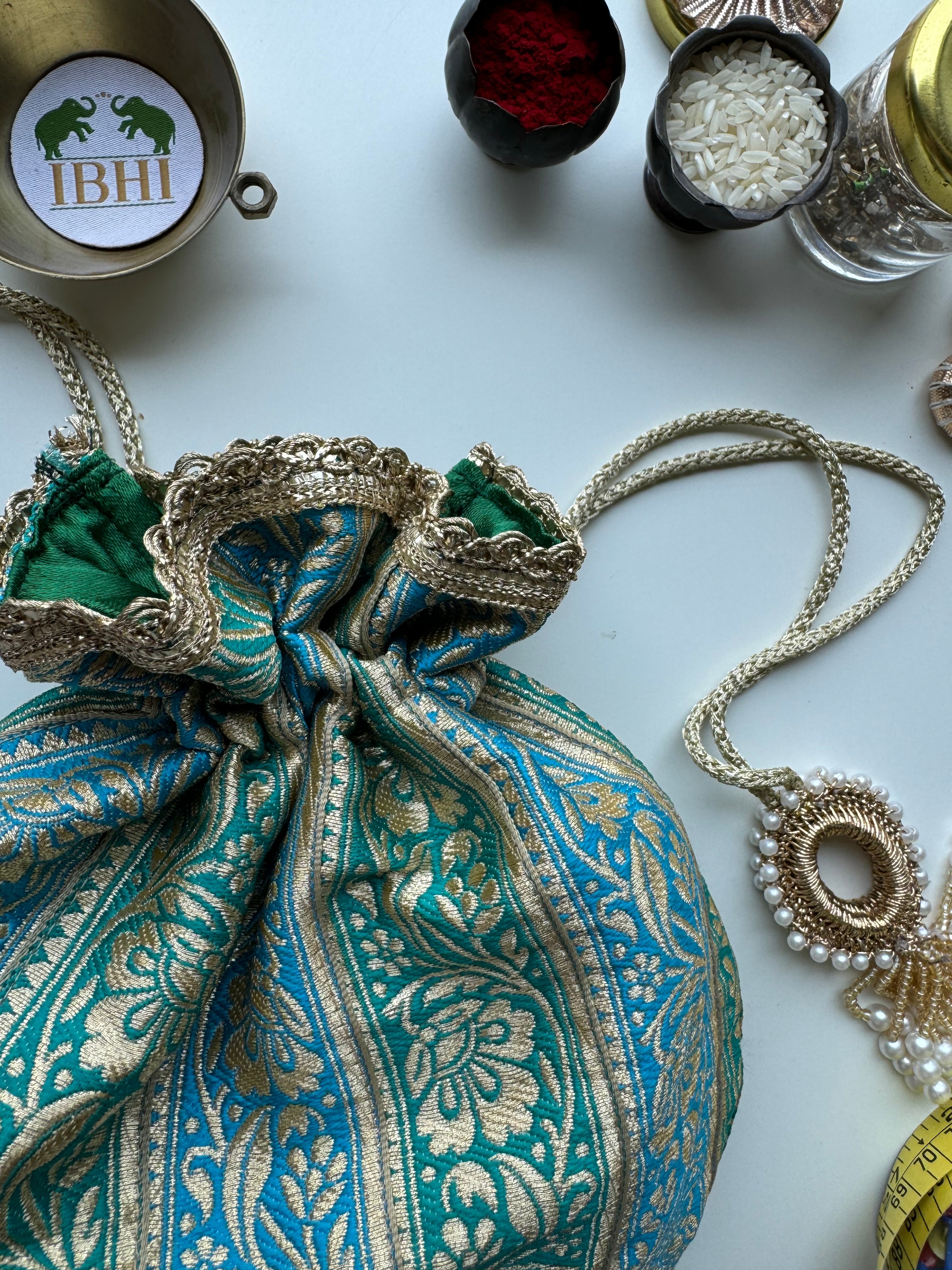 Aasmani Morpankhi Potli Bag