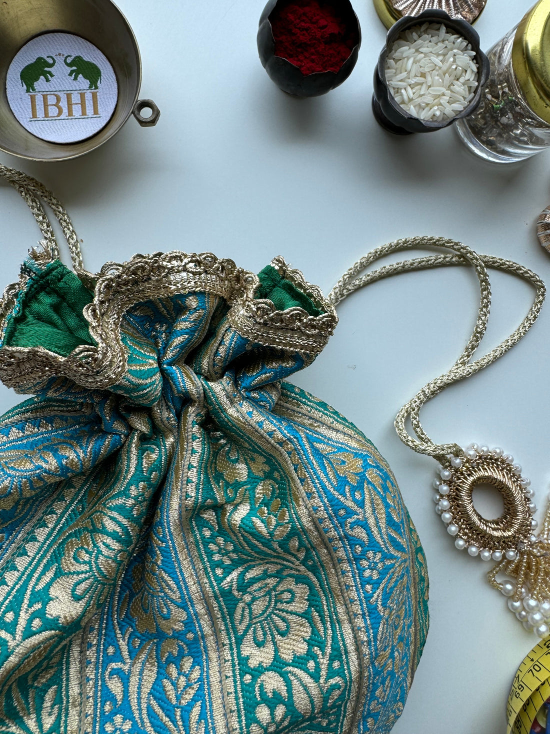 Aasmani Morpankhi Potli Bag