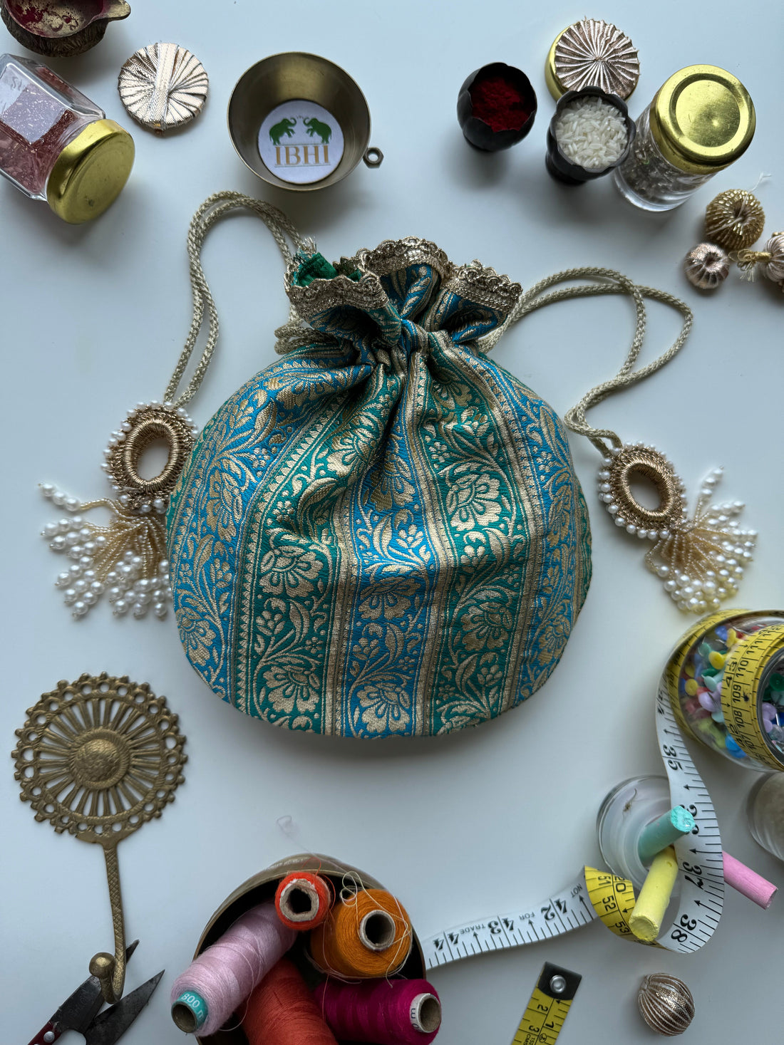 Aasmani Morpankhi Potli Bag