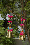 Kalaswar Bell Peacock Hangings- Set of 2