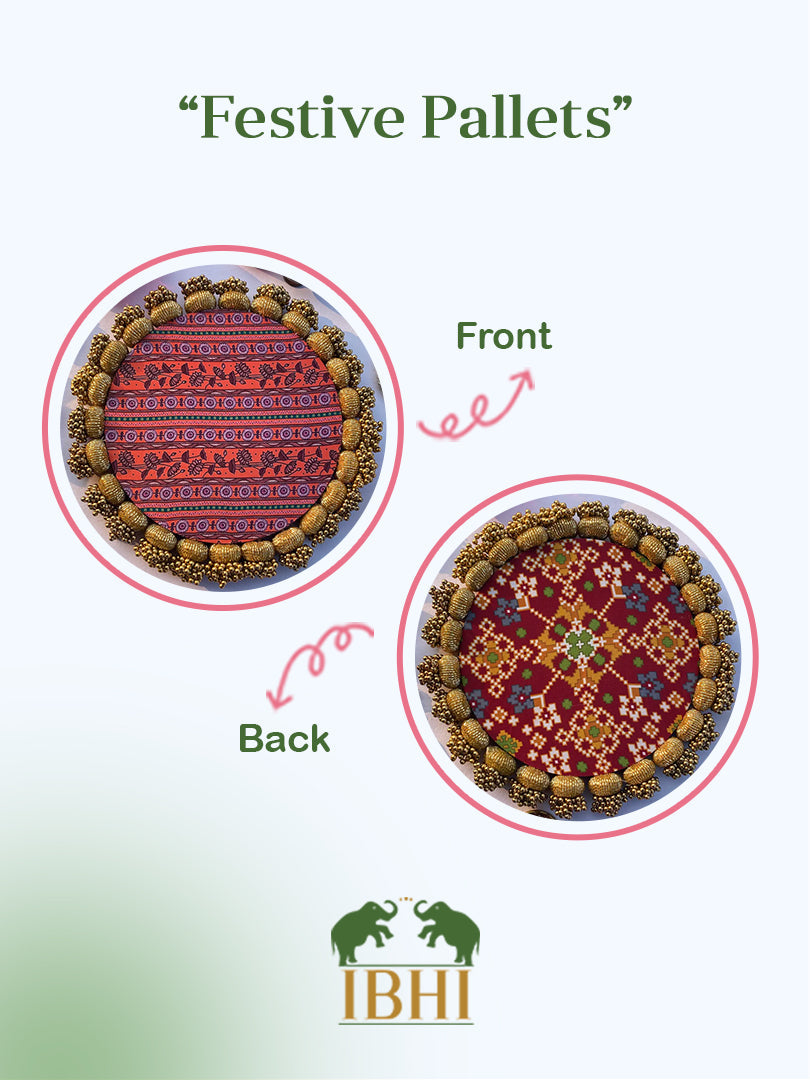 MINI RANGOLI: Inflorescence and Pink Colloquial Divine Pichwai Glass Beaded