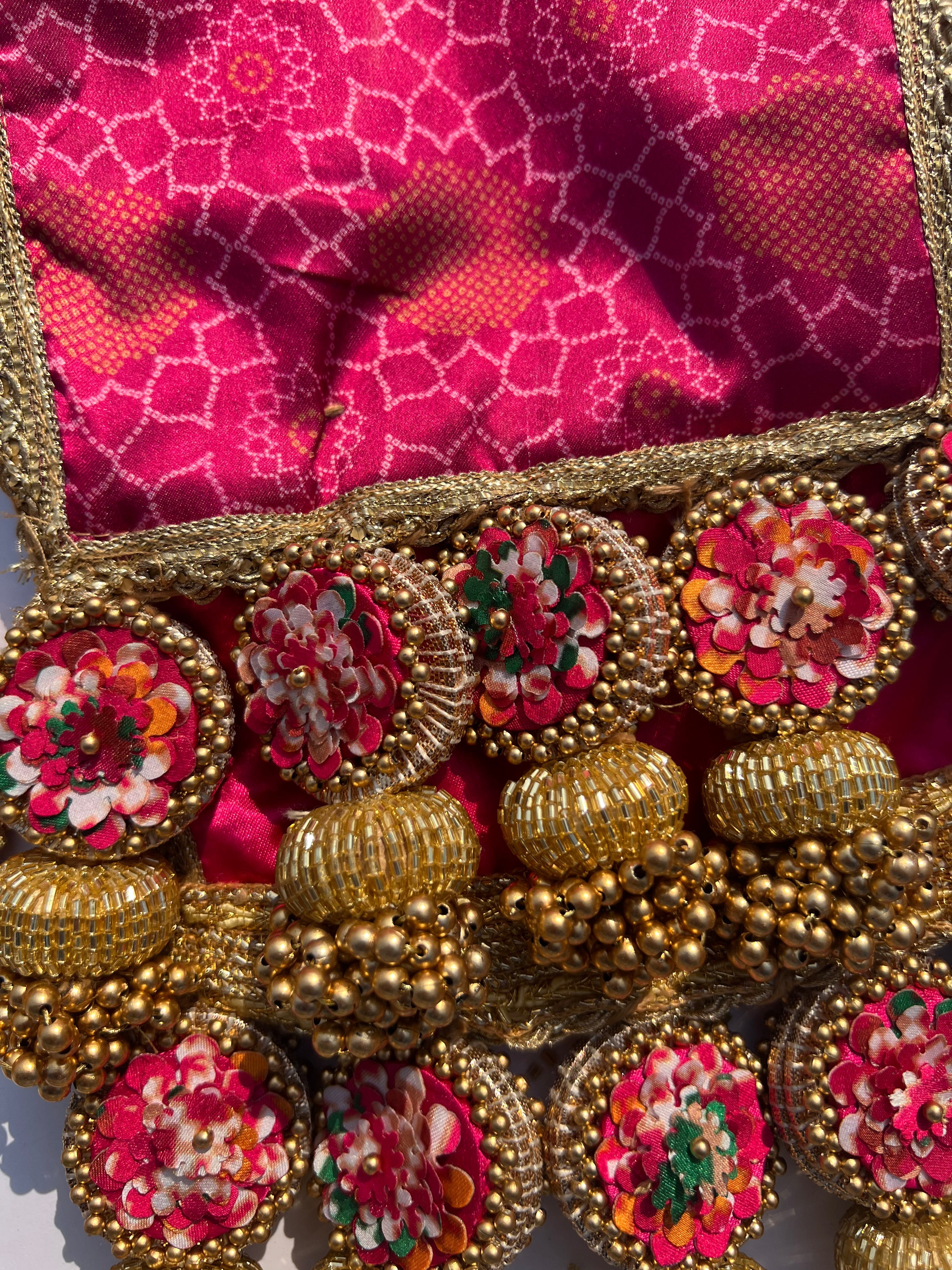 KHES: Rosie Rani Surajmukhi Bandhej + Solid Pink