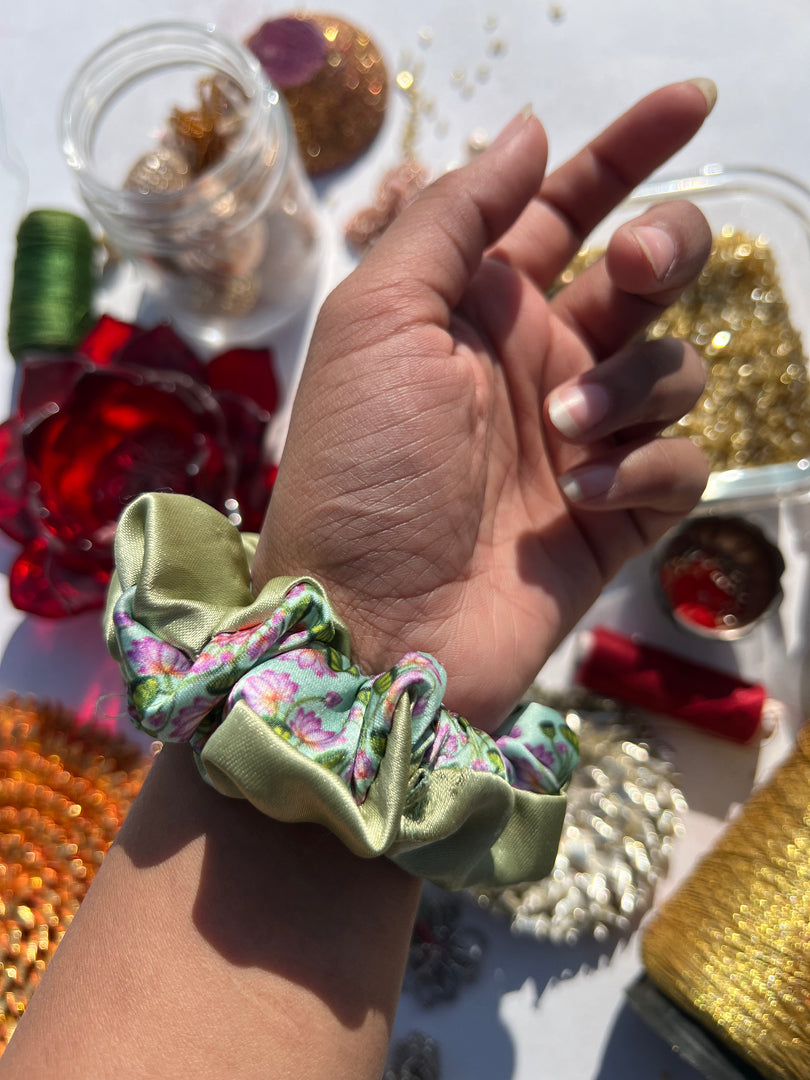 Turkish Hues Intense Ajrakh Scrunchie
