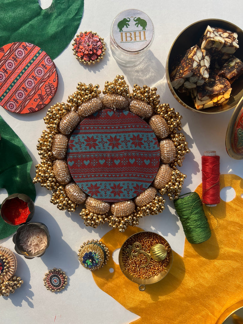 Diva Diya : Rosie Rani Bandhej + Bottle Green Hathi Popat Patola