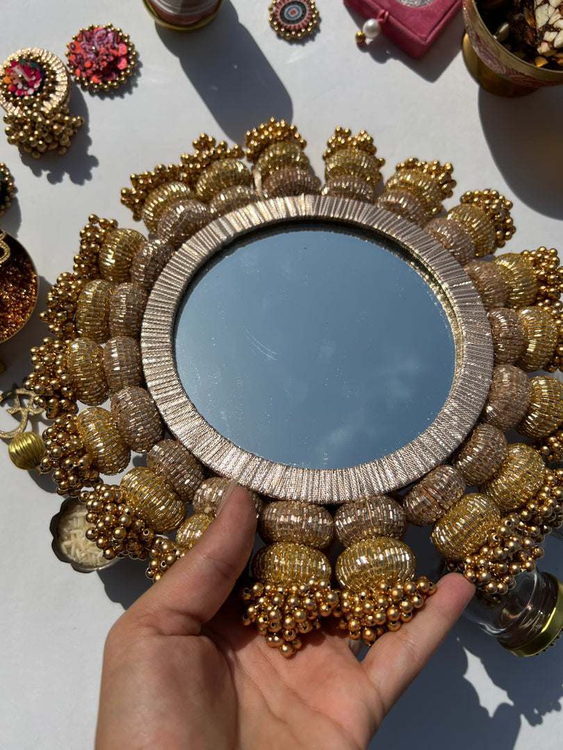 Clear Cheer OG Inflorescence Divine Pichwai Mirror Platter- Mini