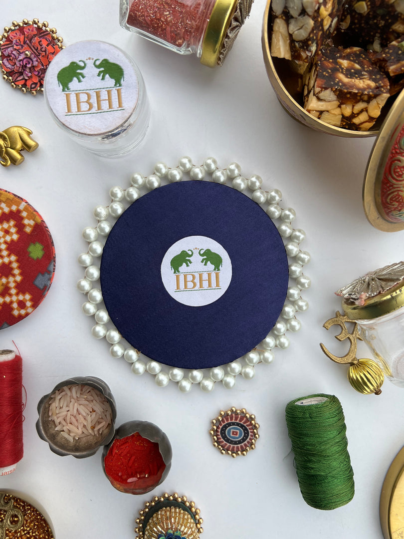 Pearl Beaded Platter: Idiosyncratic Divine Pichwai
