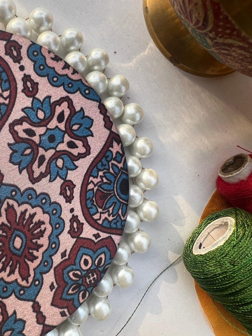 Pearl Beaded Platter: Idiosyncratic Divine Pichwai