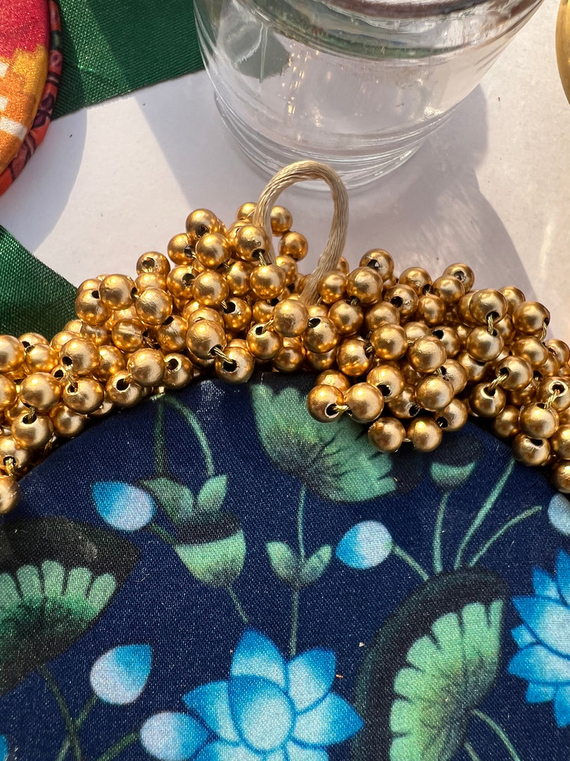 FIFO Platter: Golden Yellow + Maroon Navratna Patola