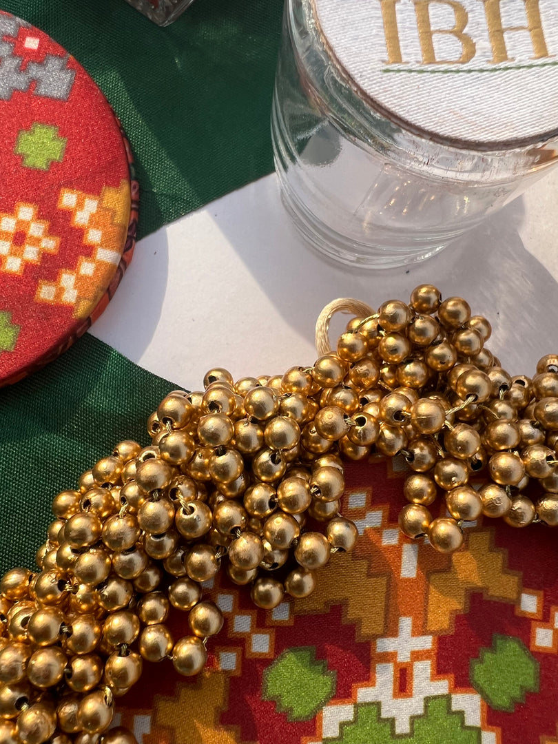 FIFO Platter: Golden Yellow + Maroon Navratna Patola