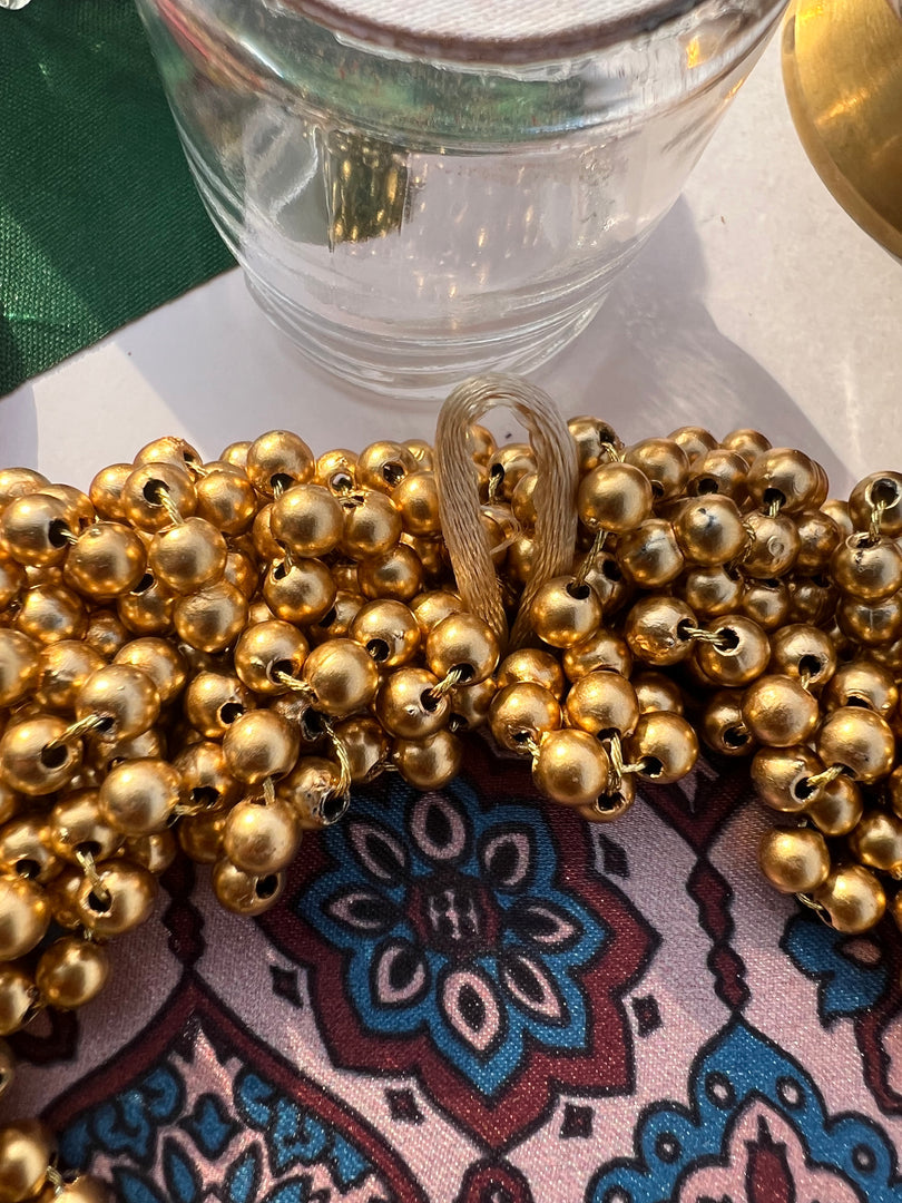 FIFO Platter: Golden Yellow + Maroon Navratna Patola