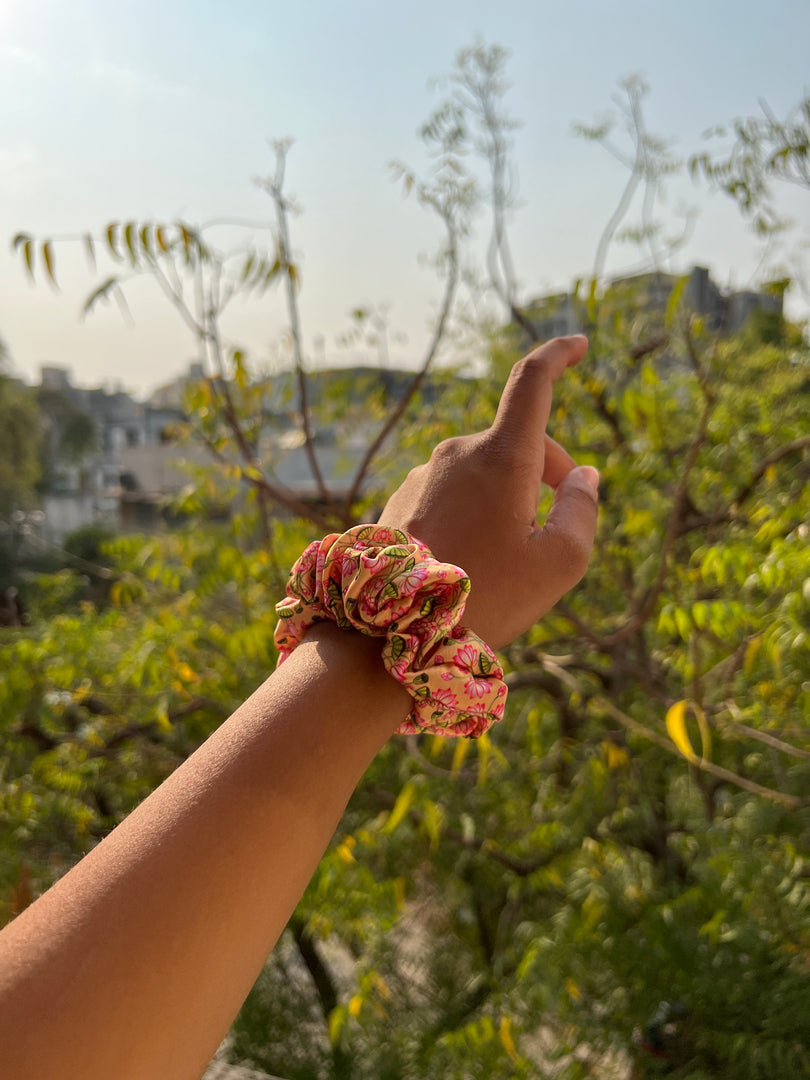Turkish Hues Intense Ajrakh Scrunchie