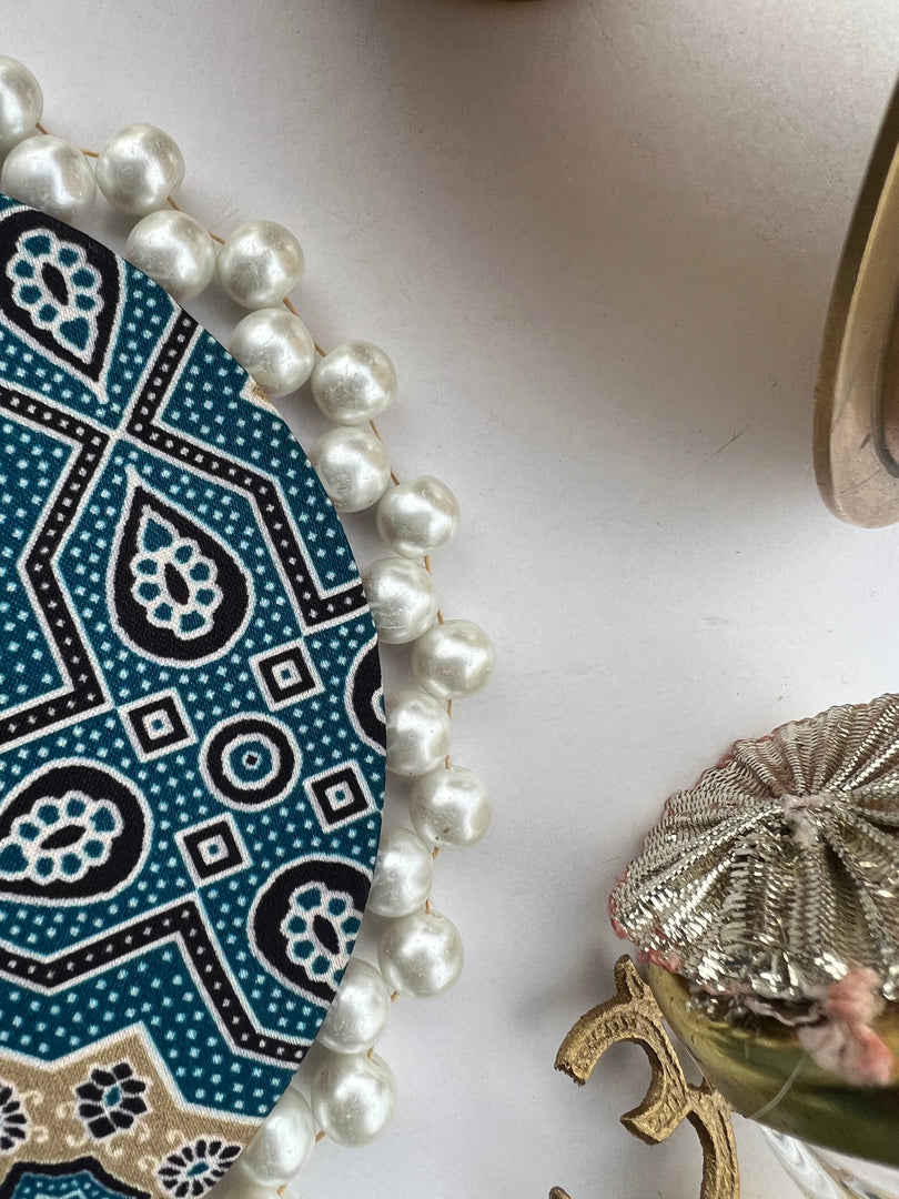 Pearl Beaded Platter: Idiosyncratic Divine Pichwai