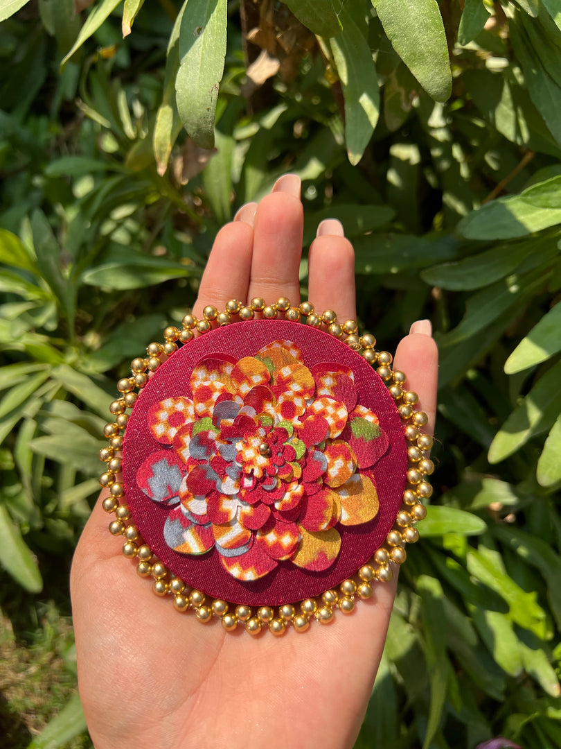 Enchanted Inflorescence Divine Pichwai Beaded Juda Brooch