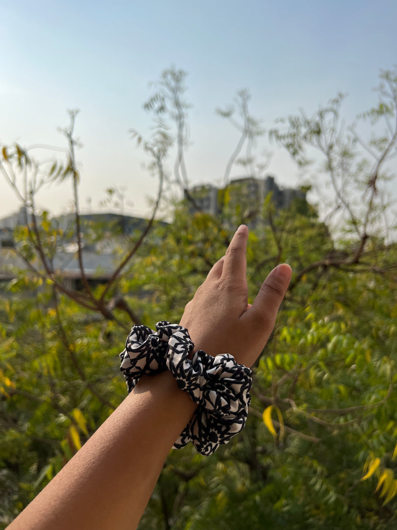 Turkish Hues Intense Ajrakh Scrunchie