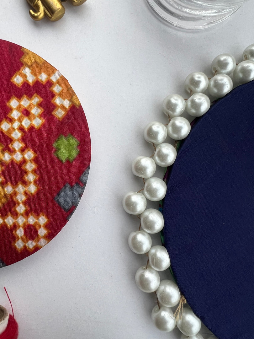 Pearl Beaded Platter: Idiosyncratic Divine Pichwai