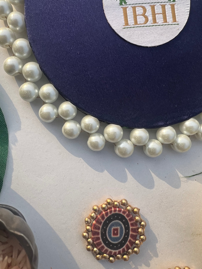 Pearl Beaded Platter: Idiosyncratic Divine Pichwai