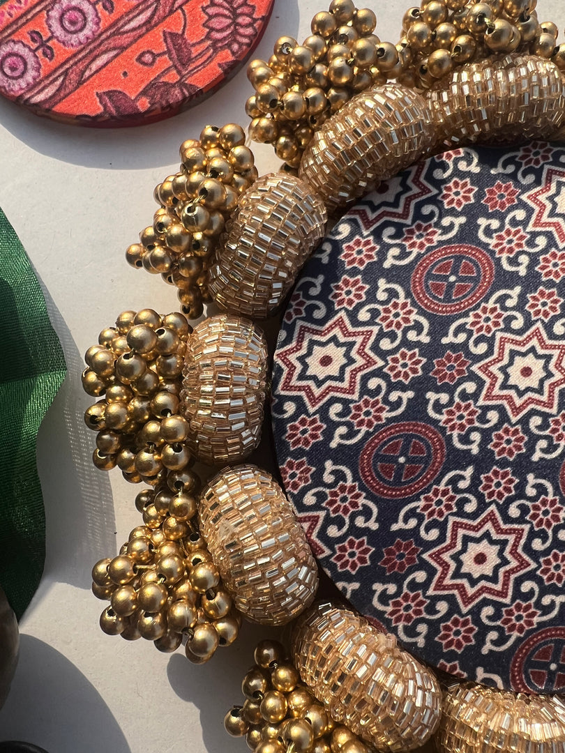 Diva Diya : Rosie Rani Bandhej + Bottle Green Hathi Popat Patola