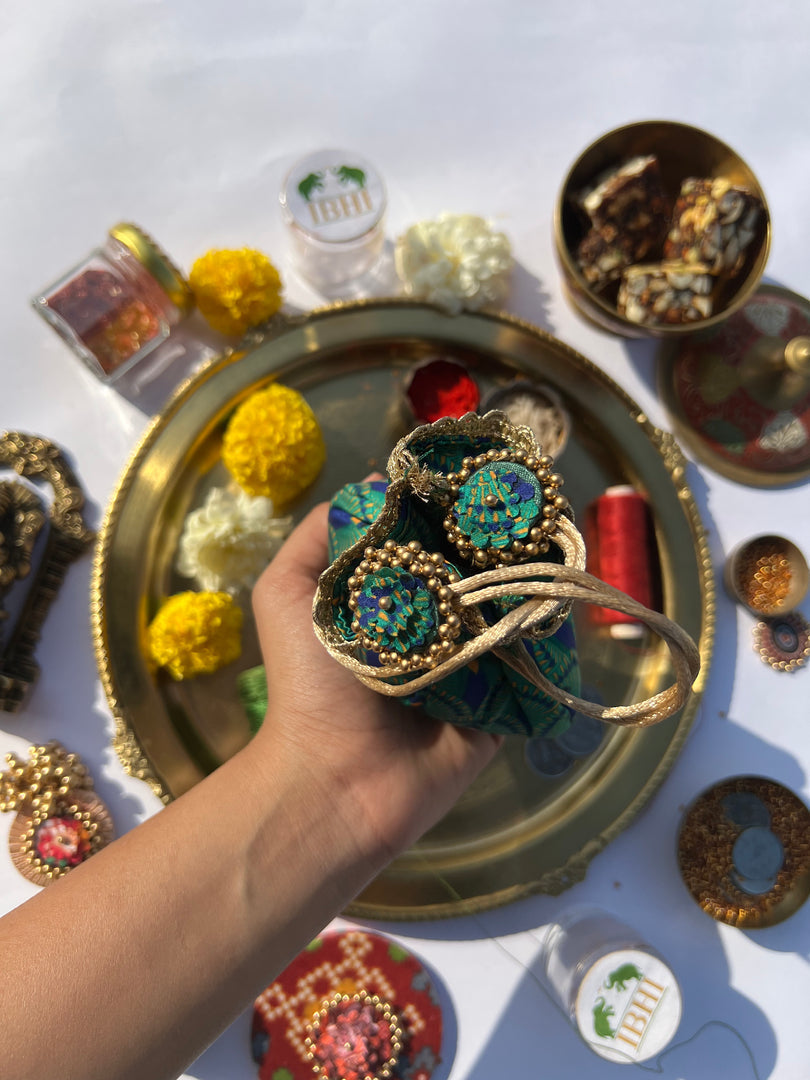 Idiosyncratic Divine Pichwai Little Potli- शगुन wali
