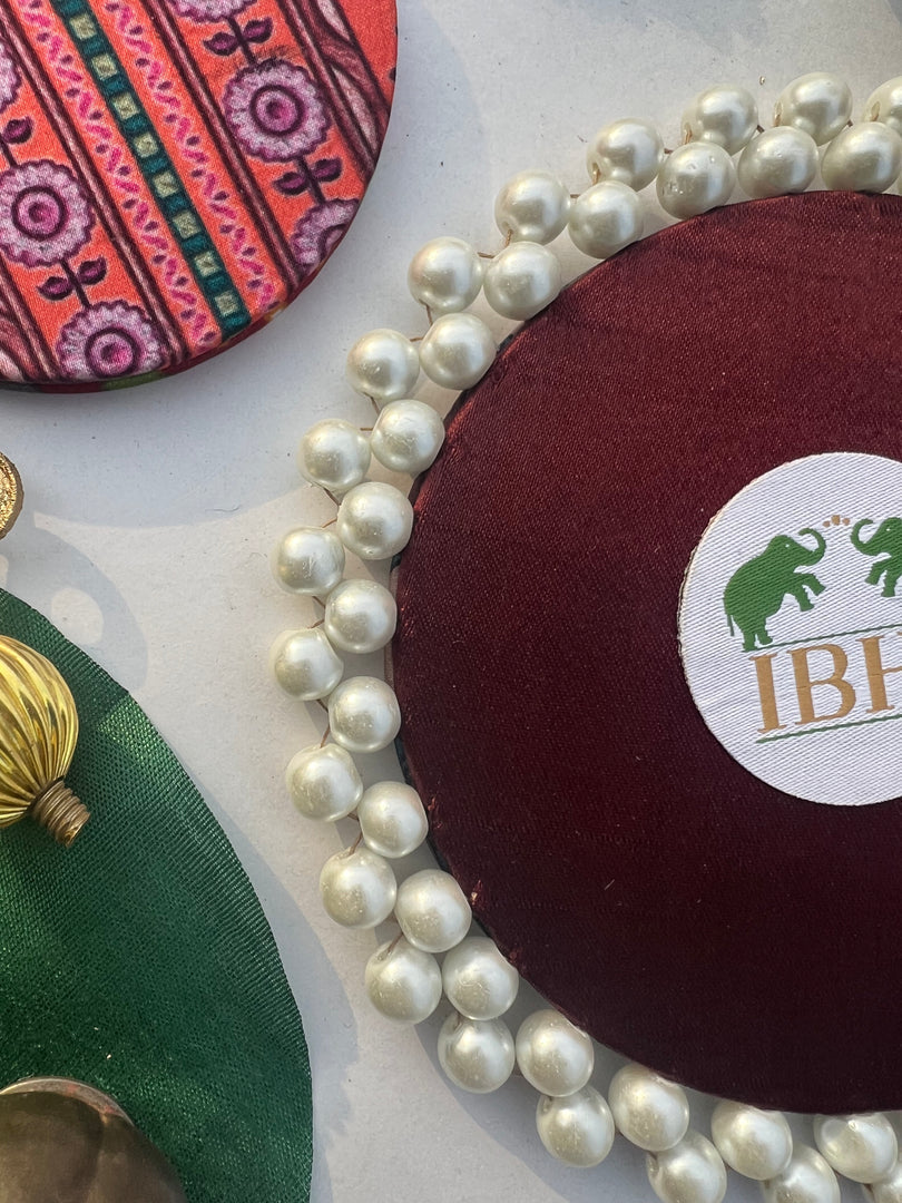 Pearl Beaded Platter: Idiosyncratic Divine Pichwai