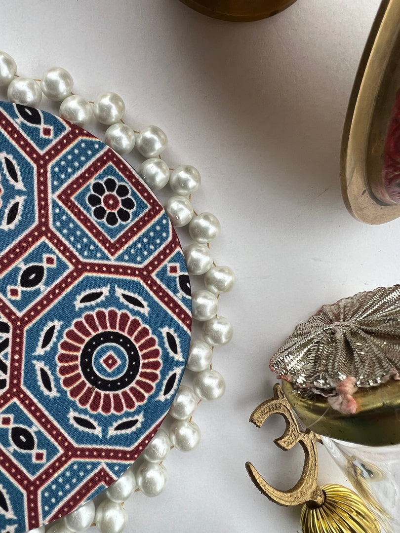 Pearl Beaded Platter: Idiosyncratic Divine Pichwai