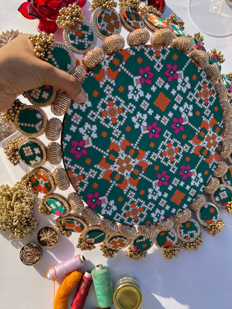 Inflorescences & Pink Colloquial Divine Pichwai Whole Emblem Glass Rhapsody Lumba Rangoli