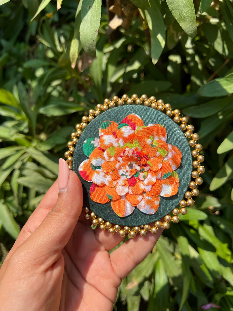 Enchanted Inflorescence Divine Pichwai Beaded Juda Brooch