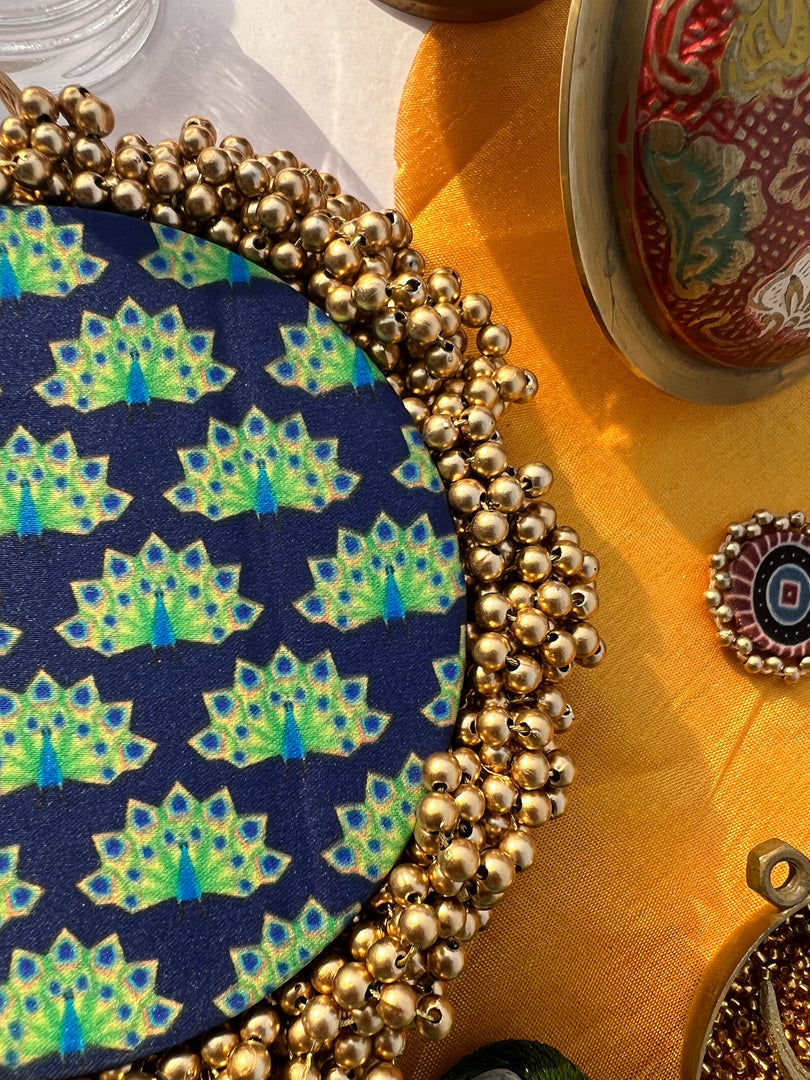 FIFO Platter: Golden Yellow + Maroon Navratna Patola