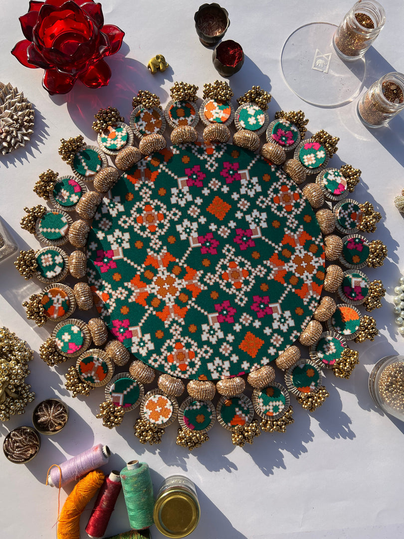 Inflorescences & Pink Colloquial Divine Pichwai Whole Emblem Glass Rhapsody Lumba Rangoli