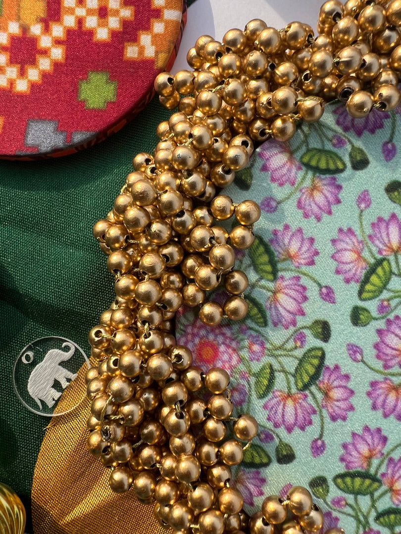 FIFO Platter: Golden Yellow + Maroon Navratna Patola