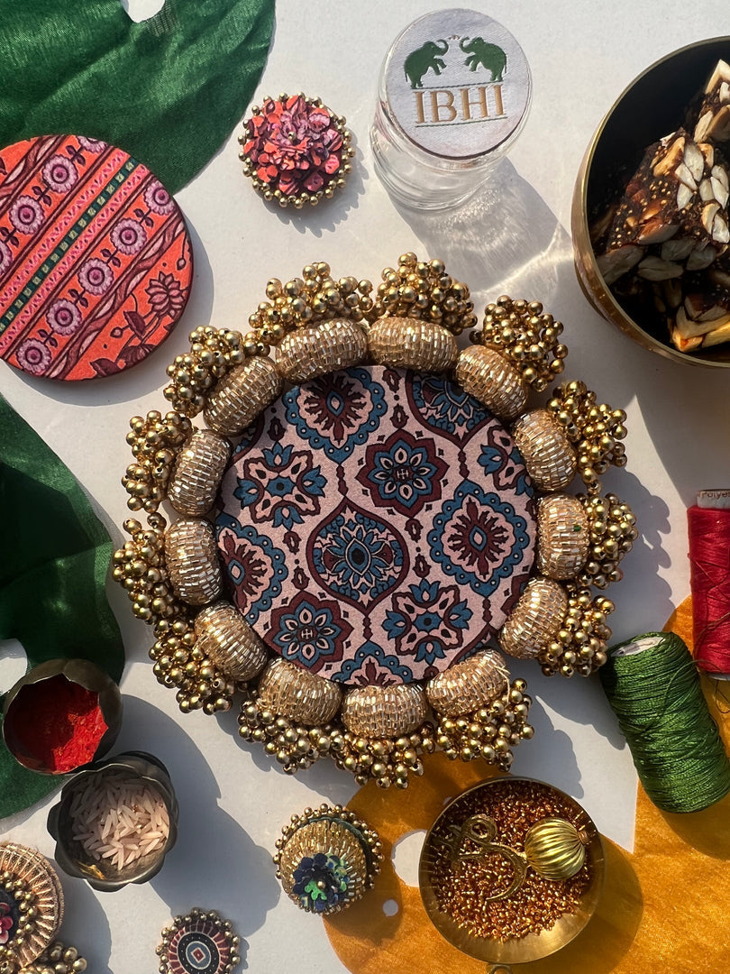 Diva Diya : Rosie Rani Bandhej + Bottle Green Hathi Popat Patola