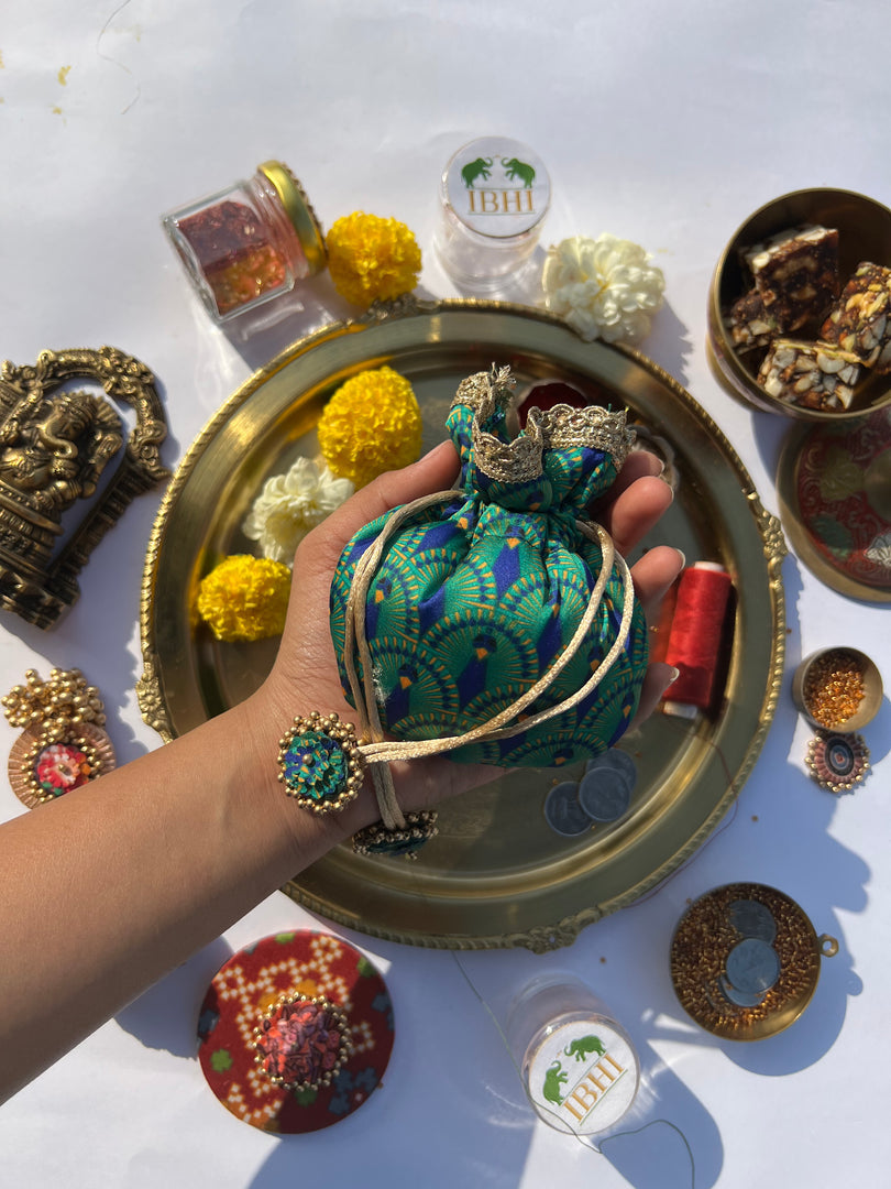 Idiosyncratic Divine Pichwai Little Potli- शगुन wali