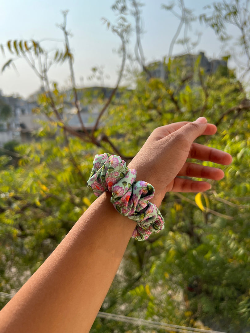 Turkish Hues Intense Ajrakh Scrunchie