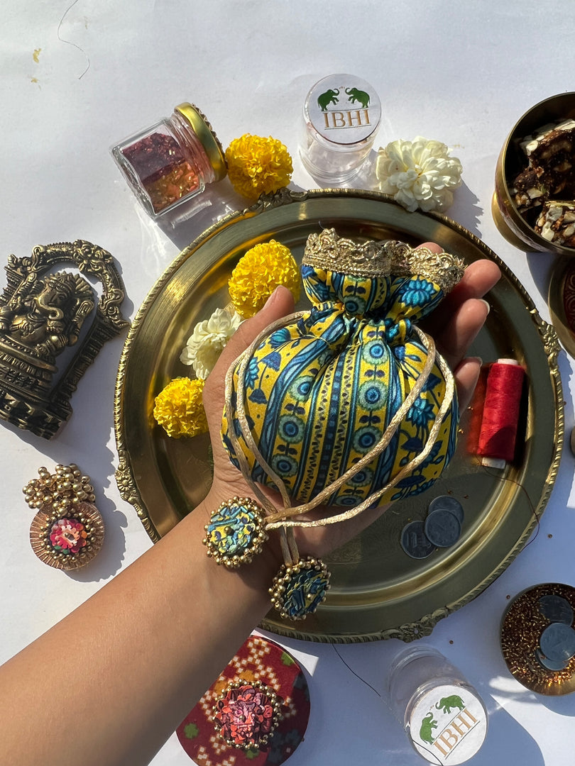 Idiosyncratic Divine Pichwai Little Potli- शगुन wali