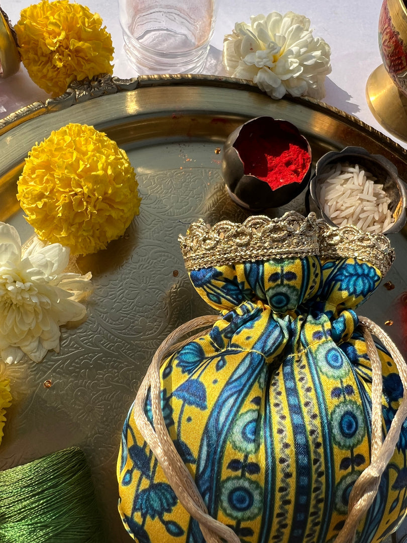 Idiosyncratic Divine Pichwai Little Potli- शगुन wali