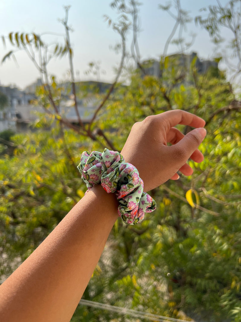 Turkish Hues Intense Ajrakh Scrunchie