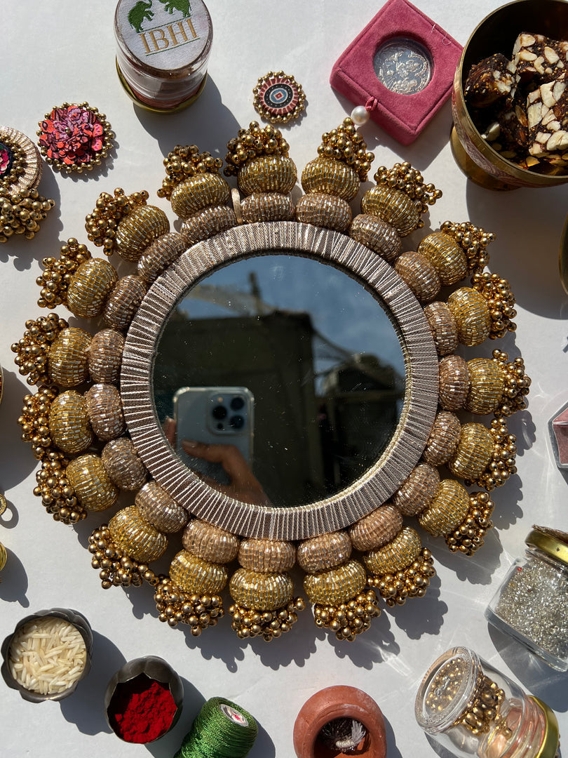Clear Cheer OG Inflorescence Divine Pichwai Mirror Platter- Mini